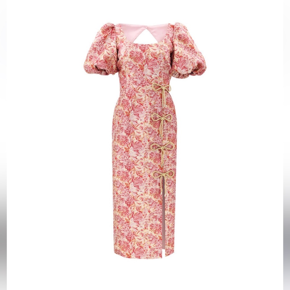 NWT MESTIZA NEW YORK Pia Jacquard Midi Dress - Picture 4 of 7